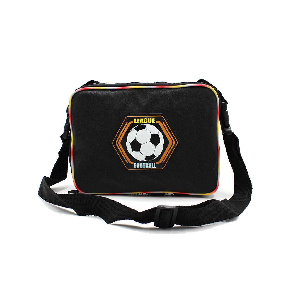 Black Football Cartoon Izingane Lunch Bag