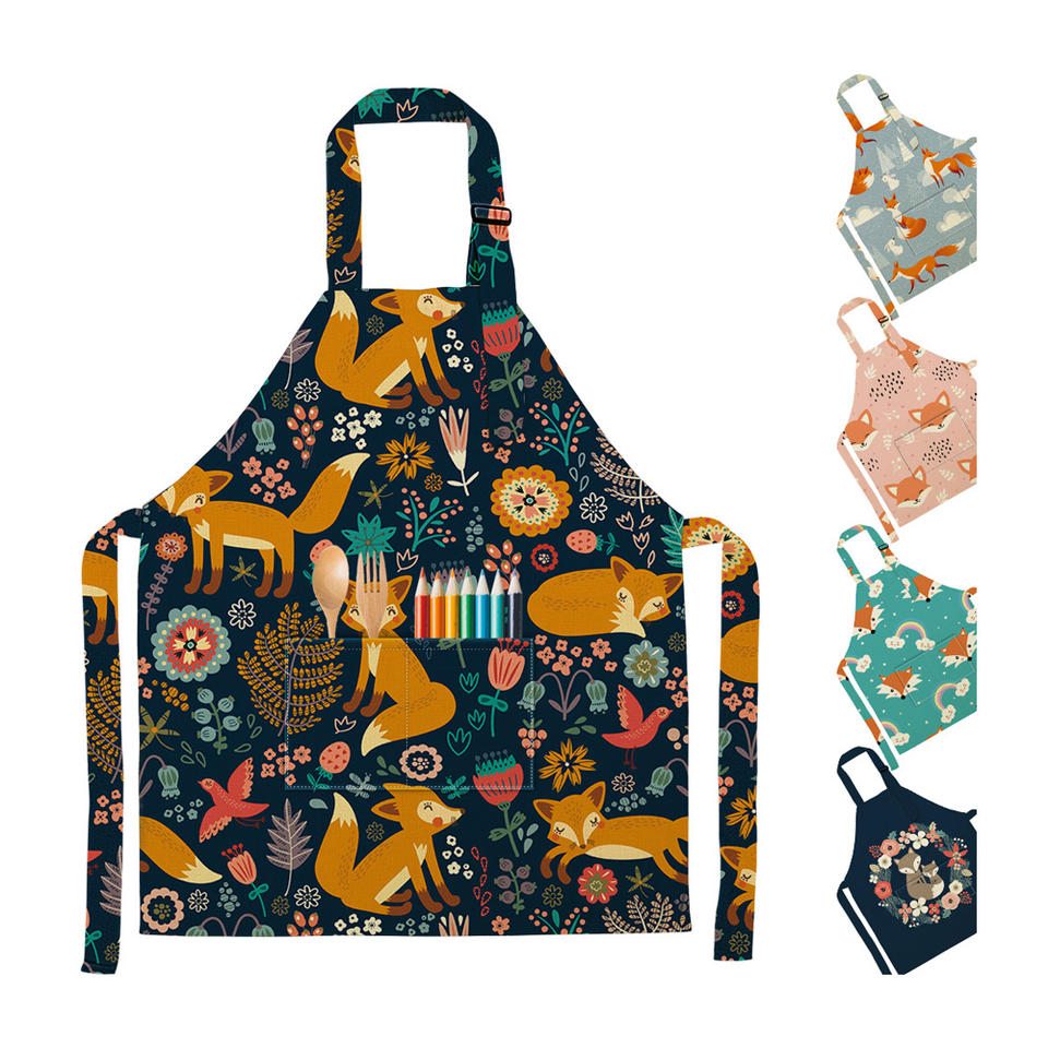 Cute Cartoon Printing Izingane Apron